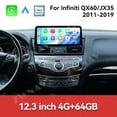 thumbnail image 2 of ZWNAV 12.3 Car Android Screen Carplay For Infiniti QX60 JX35 2011-2020 Car GPS Navigation Head Unit Multimedia Player Car Radio Media, 2 of 12