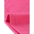thumbnail image 5 of INSPIRE CHIC Women's Ruched Blouse Button Decor V Neck 3/4 Sleeve Solid Knit Top L Hot Pink, 5 of 6