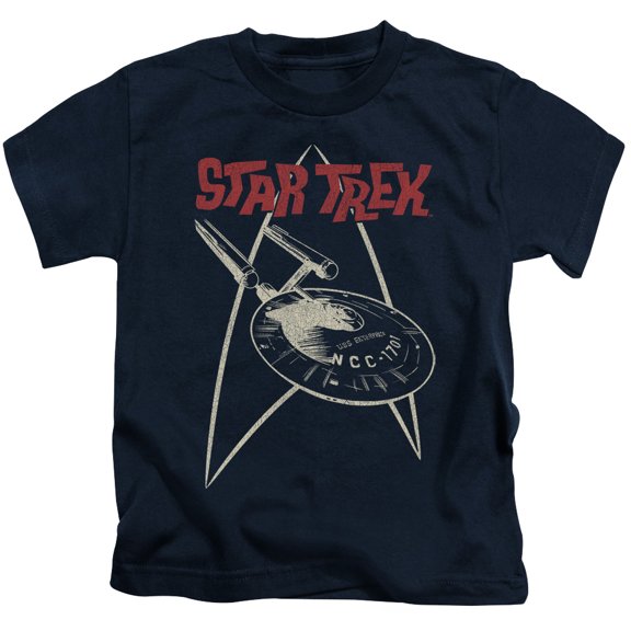Star Trek Ship Symbol Youth 18/1 T-Shirt Navy