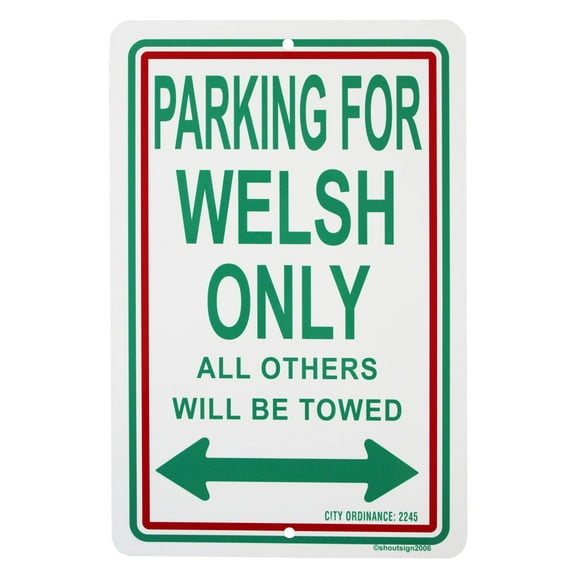 Wales Parking Sign