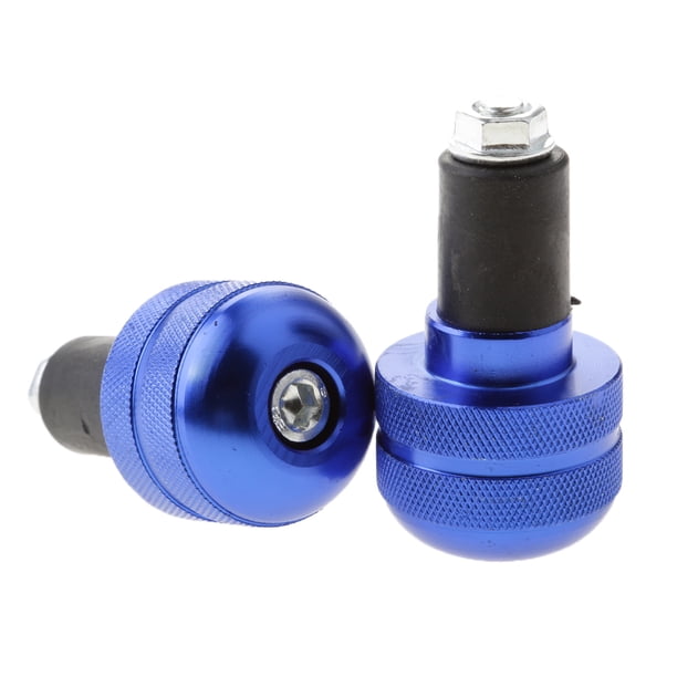 Puños de manillar para motocicleta CNC de 2,17" Azul