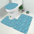 thumbnail image 2 of Blue Cartoon Unicorn Head Star Cloud Pattern Bathroom Rugs Sets 3 Piece,Toilet Cover Set,Absorbent Non Slip Bathroom Mats Sets with U-Shaped Contour Rug Toilet Rug Set, 2 of 5