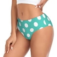 thumbnail image 2 of Balery Teal Turquoise And White Polka Dot Ropa Interior de Algodón para Mujer con Dibujo – Braguitas Cómodas y Elásticas, Estilo Clásico-X-Large, 2 of 6