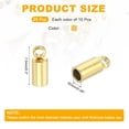thumbnail image 2 of Stainless Steel Cord End Caps 2mm ID, 20 Pack Barrel End Tips Terminators Cord Finding for DIY Jewelry Making Necklace Bracelets Tassels Supplies, Gold/Silver Tone, 2 of 6
