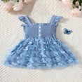 thumbnail image 2 of Robe d'Été Fille Sans Manches à Boutons devant Butterfly Robe Trapèze, 2 of 9