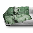 thumbnail image 3 of Futuristic Soft Flannel Fleece Throw Blanket, Robot Girl with Cables in a Glass Underwater Design Print, Cozy Plush for Indoor and Outdoor Use, 70" x 90", Green Green, by Ambesonne, 3 of 6