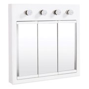 Design House 532382 Concord Lighted Medicine Cabinet Mirror 30", White