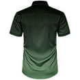 thumbnail image 5 of biudgviw Big and Tall T Shirts for Men Gradient Short Sleeve Satin Shirts Casual Lapel Button Down Loose Fit Tops Party Outfits, 5 of 7