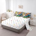 thumbnail image 5 of Homewish Kawaii Elephant Lions 7pcs Bedding Comforter Set,Zoo Animal Griaffe Zebra Queen Bedding Sets,White Black Striped Queen Sheet Sets For Boys Girls,Microfiber Bedroom Decor Reversible, 5 of 8