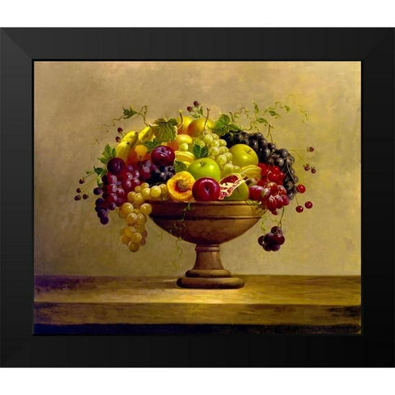 Welby 14x12 Black Modern Framed Museum Art Print Titled - Fruit Bowl I