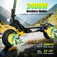 thumbnail image 5 of Off-road Electric Scooter for Adults, 2400W Dual Motors Fast E-scooter,52V 23.4AH,Top Speed 40MPH, 43Miles Long Range, Foldable City Commuting  E-scooter, 5 of 12