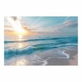 thumbnail image 5 of Bright Sun Turquoise Ocean Wave Framed Wrapped Canvas Posters for Kitchen Bathroom Dorm Decor, Ready to Hang12"L x 8"W, 5 of 10