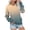 Khaki, variant on Maplenight Women's V-Neck Sweatshirt Casual Relaxed Fit Pullover Sweatshirts with Pocket Gradient Color Long Sleeve Shirts
