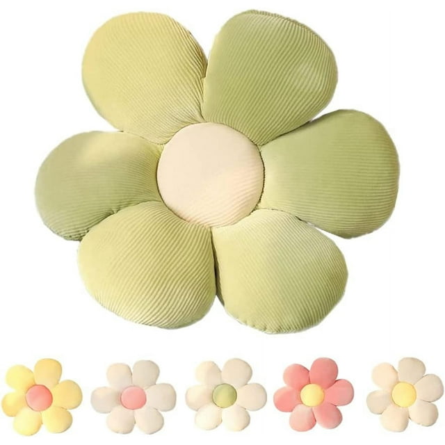 Un regalo lindo Cojín de flores, cojín de asiento con forma de flor de 60 cm, bonito cojín de margaritas para decoración de habitación de niñas y preadolescentes, cojín de suelo con flores para leer