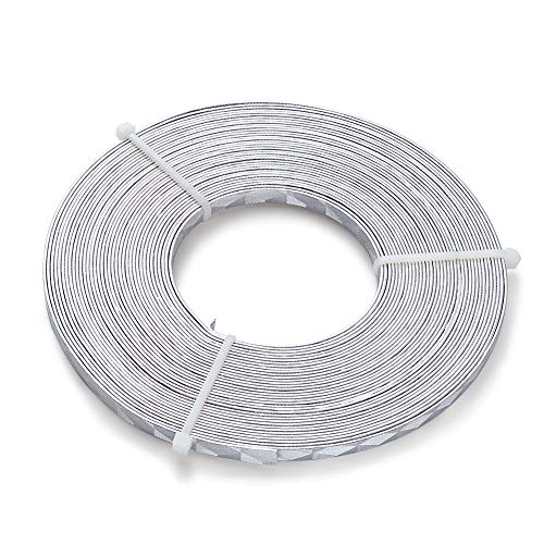 32.8 Feet 10M 3mm Aluminum Wire Aluminum Craft Wire Aluminum Craft Wire Artistic Floral Colored Jewely Beading Wire Bendable Metal Craft Wire Aluminum Flat Wire Dolls Skeleton DIY Crafts Wire Yellow