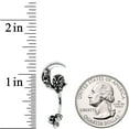thumbnail image 2 of Body Candy Womens 14G Steel Navel Ring Piercing Owl Skull Key Crescent Moon Double Mount Belly Button Ring, 2 of 2