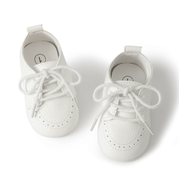 HsdsBebe Baby Boys Girls Shoes Infant Oxford Dress Shoe Loafers Brogue Flats for First Steps Walkers 0-24M