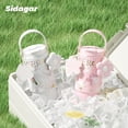 thumbnail image 6 of Sidagar 26 fl oz Stainless Steel Insulated Water Bottle with Handle, Leakproof Straw Lid, Floral White, 6 of 10