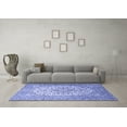 thumbnail image 3 of Ahgly Company Machine Washable Indoor Square Persian Blue Traditional Area Rugs, 3' Square, 3 of 4