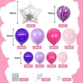 thumbnail image 2 of Kit de arco de guirnalda de globos morados, kit de guirnaldas de globos rosas y morados, kit de arco de globos morados de 81 piezas con globos de ágata y globo de lámina de estrella para Bir, 2 of 5