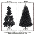thumbnail image 5 of Yaheetech 4.5ft Pre-lit Spruce Artificial Christmas Tree, Black, 5 of 13