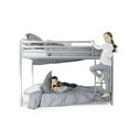 thumbnail image 3 of DHP Miles Low Bunk Bed for Kids, Twin Over Twin, White, 3 of 13