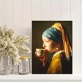 thumbnail image 2 of Girl with a Pearl Earring Canvas Wall Art, Classic Portrait Print for Living Room Bedroom Dining Room Office Hotel Lobby Decor, 2 of 8
