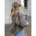 thumbnail image 3 of Chaqueta corta con botones y bolsillos para mujer, abrigo informal de manga larga y cuello en V, color liso, novedad de otoño, 2024, 3 of 4