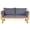 Gray, variant on Barara King Side Table, End Table, Patio Coffee Bistro Table, Adjustable Patio Convertible Sofa with Thick Cushion-Turquoise