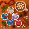 thumbnail image 3 of Hot Cocoa Hot Chocolate K Pods Variety Pack – Starbucks, Swiss Miss, Dunkin, Tim Hortons, Victor Allens, 16 pcs, 8 Flavors – Milk Chocolate, Peppermint, Salted Caramel, Pumpkin Spice,Glossy Gift Box, 3 of 10