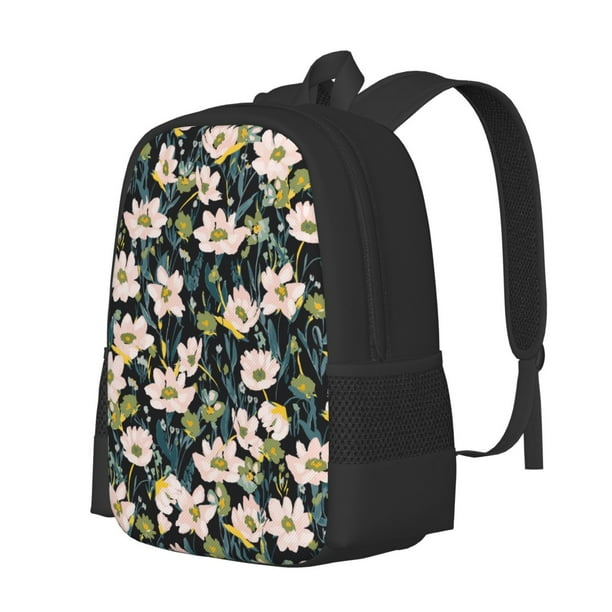 Fotbe Flowers Mochila para Hombre y Mujer - Tela Oxford 600D Resistente - Mochila Impermeable de Gran Capacidad para Escuela, Viajes y Senderismo