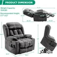 thumbnail image 2 of VIVIJASON Tall Man Large Dual Motor Power Lift Recliner Chair with Extended Footrest, Oversized Lay Flat Sleeper Electric Recliner W/Heat & Massage, Lumbar Pillow, USB & Type-C Ports, Gray, 2 of 8