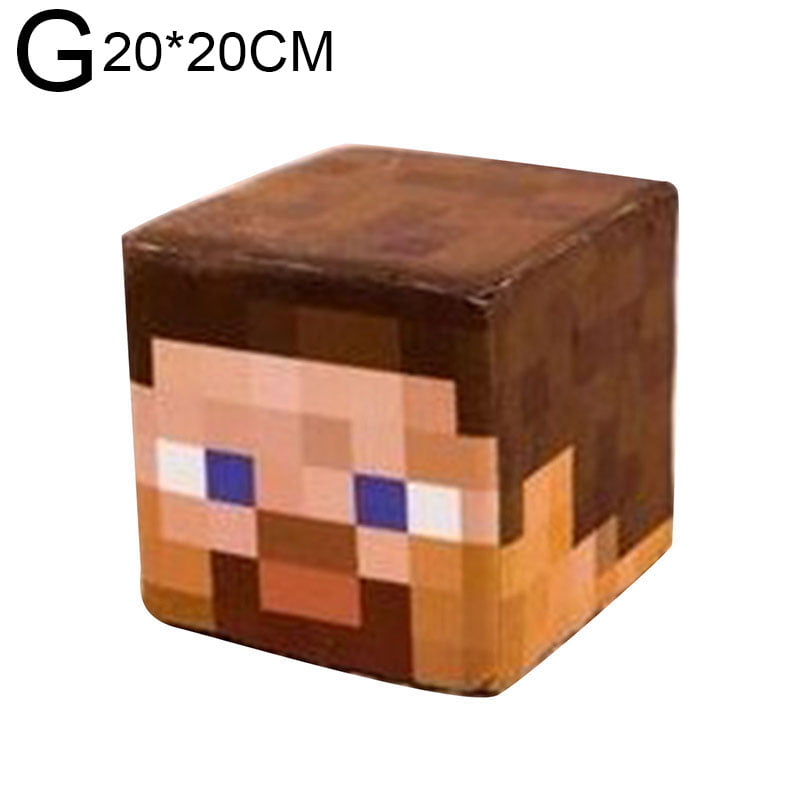 Minecraft Cushion TNT Creeper Steve Pig Torch Cube Soft Toy Kids 3 Size Options 