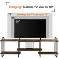 thumbnail image 5 of VECELO TV Stand for TVs up to 75 inch, Entertainment Center Console Table with Storage Shelves for Home/Living Room/Office, Brown, 5 of 8