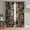 Brown, variant on Middle Century Sheer Curtains for Living Room Bedroom Abstract Geometric Colorful Rings Black Sheer Curtains 45 Inch Long 2 Panels Set Light Filtering Curtain Window Treatments Drapes for Dining Room