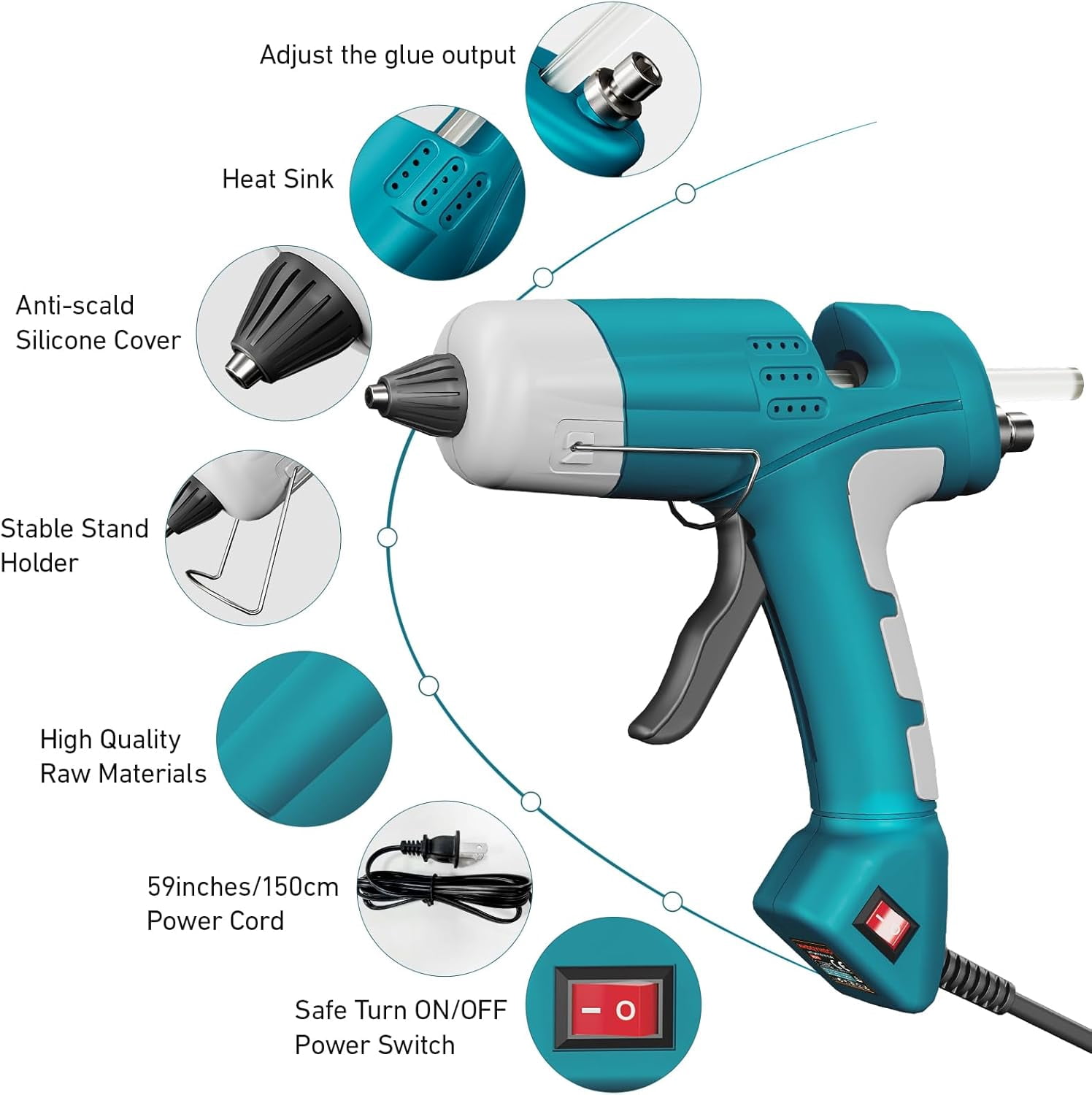Mini Hot Glue Gun, 20W Gun and Sticks Set with 30PCS Premium for Home Repairs, School DIY Craft Creative Projects