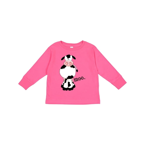 Inktastic Cow-moo. Boys or Girls Long Sleeve Toddler T-Shirt