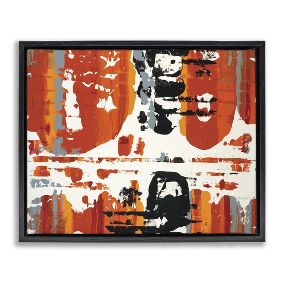 Stupell Industries Contemporary Burnt Orange Momentum Black Floating Frame Canvas Art, 31 x 25, by Third & Wall Studios