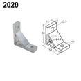 thumbnail image 1 of 90 Degree Corner Angle Bracket Connection Joint Fastener for Aluminum Profile 2020, 1 of 9