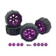 thumbnail image 1 of 4 ruedas y neumáticos para coche RC. Reemplaza los bujes hexagonales resistentes modificados por ti mismo. Púrpura, 1 of 9