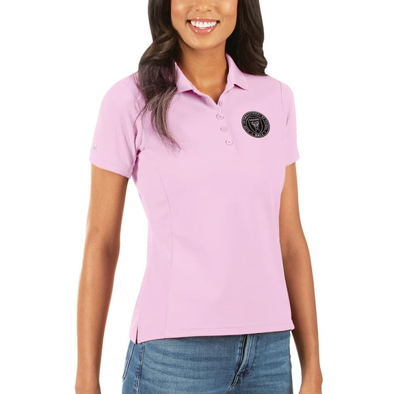 Women's Antigua Pink Inter Miami CF Legacy Pique Polo