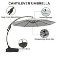 thumbnail image 6 of GRANDPATIO Napoli Sunbrella 12ft Round Canteliver Patio Umbrella with Base, Sunbrella Canvas Granite, 6 of 9