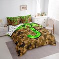 thumbnail image 3 of Manfei Personalized Initial J 7pcs Bedding Comforter Set for Children Kids Teens,Building Blocks Queen Bedding Sets Super Cozy,Construction Game Queen Sheet Sets,Super Cozy Room Decor, 3 of 8