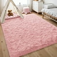 thumbnail image 3 of Nefoso Shag Area Rug, 8ft x 10ft Soft Fluffy Area Rugs for Living Room Bedroom Decor Carpet, Pink, 3 of 10
