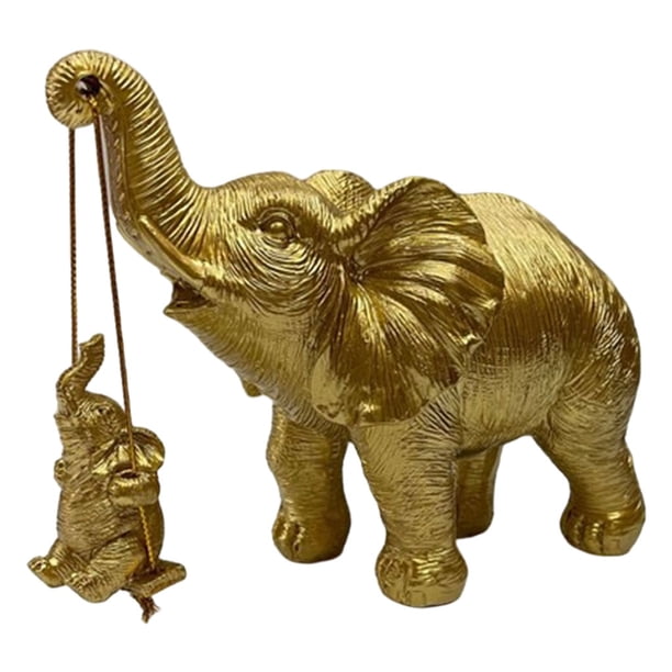 Figura de elefante que trae recuerdos y fuerza a la estatua. Oro