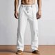thumbnail image 1 of Ceisia Men's Trendy Solid Color Gift Straight Leg Casual Beach Workwear Trousers with Pockets, 1 of 7