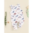 thumbnail image 2 of FEORJGP Toddler Girls Boys One-piece Jumpsuits 0 3M 6M 12M 18M Infant Baby Sleeveless Tank Rompers Crew Neck Bodysuits Cow Dinosaur Print Playsuits Ki Fashion Casual Summer Clothes for Daily, 2 of 7