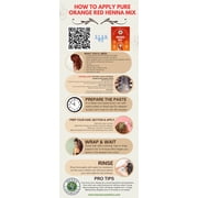 Orange Red | 100% Natural Hair Dye Kit | Vibrant Colors with Pure Henna & Herbal Mix | Ammonia-Free & Chemical-Free Hair Coloring
