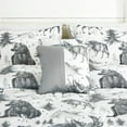 thumbnail image 5 of Chezmoi Collection Denver 7-Piece Southwestern Cabin Lodge Comforter Set, White Black Gray Grizzly Bear Wolves Moose Pine Tree Mountain Printed Microfiber Bedding, California King, 5 of 9