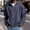 Navy#01, variant on Hsovts Mens Waffle Knit Hoodies Jackets Casual Full Zip Up Hooded Sweatshirts Long Sleeve Drawstring Loose Coats with Pockets Mint Green M